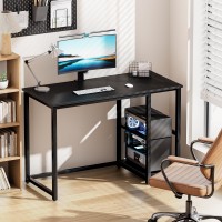 Sinpaid Computer Desk 40 Inches With 2Tier Shelves Sturdy Home Office Desk With Large Storage Space Modern Gaming Desk Study Wr