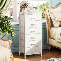 Huuger 6 Drawer Dresser For Bedroom Tall Dresser Chests Of Drawers Fabric Dresser For Closet Bedroom Night Stand End Tabl