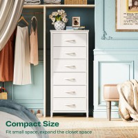 Huuger 6 Drawer Dresser For Bedroom Tall Dresser Chests Of Drawers Fabric Dresser For Closet Bedroom Night Stand End Tabl