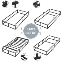 Shland Twin Xl Box Spring 9 Inch High Profile Metal Frame Mattress Foundation Twin Xl Size Box Spring With Fabric Cover Easy As