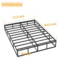 Shland Cal King Box Spring 9 Inch High Profile Metal California King Size Box Springs With Fabric Cover Easy Assembly 3000 Lb