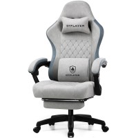 Gtplayer Gaming Chair Computer Office Chair With Pocket Spring Cushion Linkage Armrests And Footrest High Back Ergonomic Comp