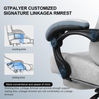 Gtplayer Gaming Chair Computer Office Chair With Pocket Spring Cushion Linkage Armrests And Footrest High Back Ergonomic Comp