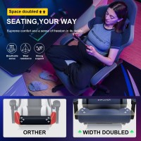 Gtplayer Gaming Chair Computer Office Chair With Pocket Spring Cushion Linkage Armrests And Footrest High Back Ergonomic Comp