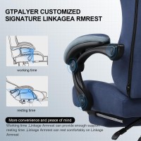 Gtplayer Gaming Chair Computer Office Chair With Pocket Spring Cushion Linkage Armrests And Footrest High Back Ergonomic Comp