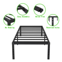 Cieemine 12 Inch Twin Xl Bed Frames Heavy Duty Metal Bed Frame Twin Xl No Box Spring Needed Easy Assembly Noisefree White