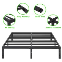 Cieemine 12 Inch White Full Size Bed Frame Heavy Duty Bed Frame Full Size Mattress Foundation No Box Spring Needed Easy Assem