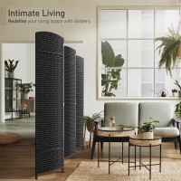 Sorbus 6 Panel Room Divider 6 Ft Tall Privacy Screen Extra Wide Double Hinged Panels Mesh Handwoven Design Partition Room