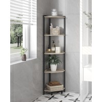 Hzuaneri Corner Shelf Stand Corner Bookshelf Storage Standing Shelf Unit With Metal Frame Plant Stand Corner Bookcase For Li