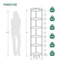 Hzuaneri Corner Shelf Stand Corner Bookshelf Storage Standing Shelf Unit With Metal Frame Plant Stand Corner Bookcase For Li