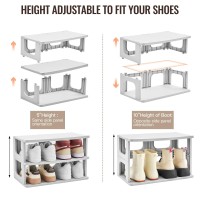 Trzz 5Tier Small Shoe Rack For Entryway Diy Small Shoe Organizer Removable Partition Mini Shoe Shelf For Closet Small Space