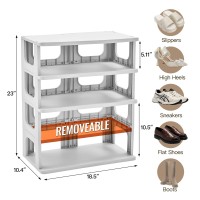 Trzz 5Tier Small Shoe Rack For Entryway Diy Small Shoe Organizer Removable Partition Mini Shoe Shelf For Closet Small Space