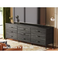 Huuger 9 Drawer Dresser 63 Inch Dresser Tv Stand For 55 65 70 Inch Tv Entertainment Center With Drawers Large Long Fabric D