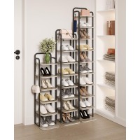 Hzuaneri Vertical Shoe Rack Shoe Shelves Wood Shoe Organizer For Closet Entryway Shoe Tower For Small Spaces Free Standing