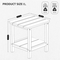 Serwall Adirondack Table Outdoor Side Table- Yellow