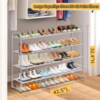 Sleeping Lamb 4Tier Long Shoe Rack Organizer For Closet Stackable Wide Shoe Shelf Holds 30Pairs Low Shoe Storage For Bedroom