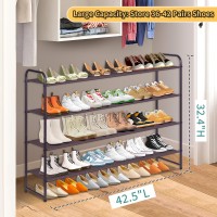 Sleeping Lamb 4Tier Shoe Rack For Closet Long Stackable Wide Shoe Organizer Holds 30Pairs Low Shoe Shelf Storage For Bedroom