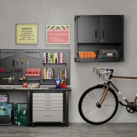 Intergreat Metal Wall Storage Cabinet With Locking Door And Adjustable Shelves 31 Black Wallmounted Tool Cabinet For Garage