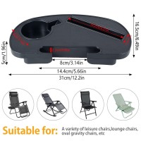 Gravity Chair Tray Recliner Side Cup Holder Removable Chair Cup Holder Portable Lawn Chair Side Table For Beach Fishing Trip Picnic Water Cups Snacks Storage