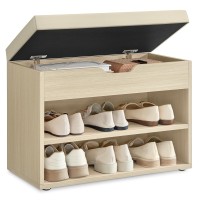 Vasagle Shoe Bench With Cushion Storage Bench With Padded Seat Entryway Bench With 3 Storage Compartments 118 X 236 X 173