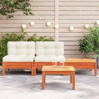 Vidaxl Patio Sofa With Cushions And Footstool 2Seater