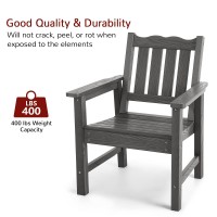 Stoog Allweather Outdoor Garden Chair Patio Dining Chairs With 400 Lbs Weight Capacity Curveback Patio Chair For Backyard