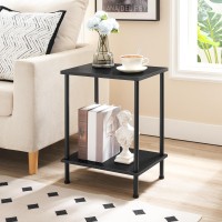 Hoobro End Table Small Side Table Nightstand With 2Layer Storage Shelves Sofa Table For Small Spaces Living Room Bedroom