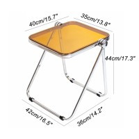 Acrylic Folding Side Table Foldable Furniture Modern Small Desk for Living Room, Bed Room, Kitchen Serving Table (Color : Red)