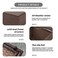 Openaircomfort Premium Warm Beigebrown 165 2Piece W 3 Fadeproof Cushion Allweather Wicker Indooroutdoor Ottomans Pe