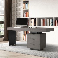 Whiteline Modern Living Alma Desk, Grey