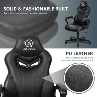 Joyfly Computer Chair Office Chair Gaming Chairs For Adults Ergonomic Gamer Chair Pc Chair With Black Leather Lumbar Support