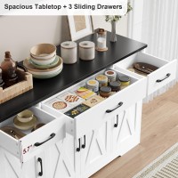 Hostack Buffet Sideboard Cabinet With Drawers 55 Large Buffet Storage Cabinet With Shelves And Doors Modern Farmhouse Coffee