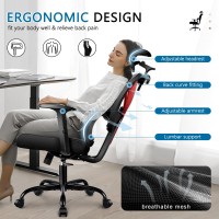 Winrise Office Chair Ergonomic Desk Chair Comfy Computer Chair Big And Tall Home Office Chair With Back Support Mesh Office Ch