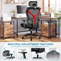 Winrise Office Chair Ergonomic Desk Chair Comfy Computer Chair Big And Tall Home Office Chair With Back Support Mesh Office Ch