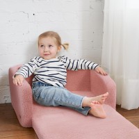 Sturdy Kids Couch And Chair For Fun Play Time Or Comfy Lounging The Perfect 2 In 1 Toddler Sofa Easily Unfolds Into A Super So