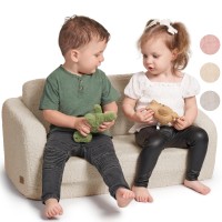 Sturdy Kids Couch And Chair For Fun Play Time Or Comfy Lounging The Perfect 2 In 1 Toddler Sofa Easily Unfolds Into A Super So