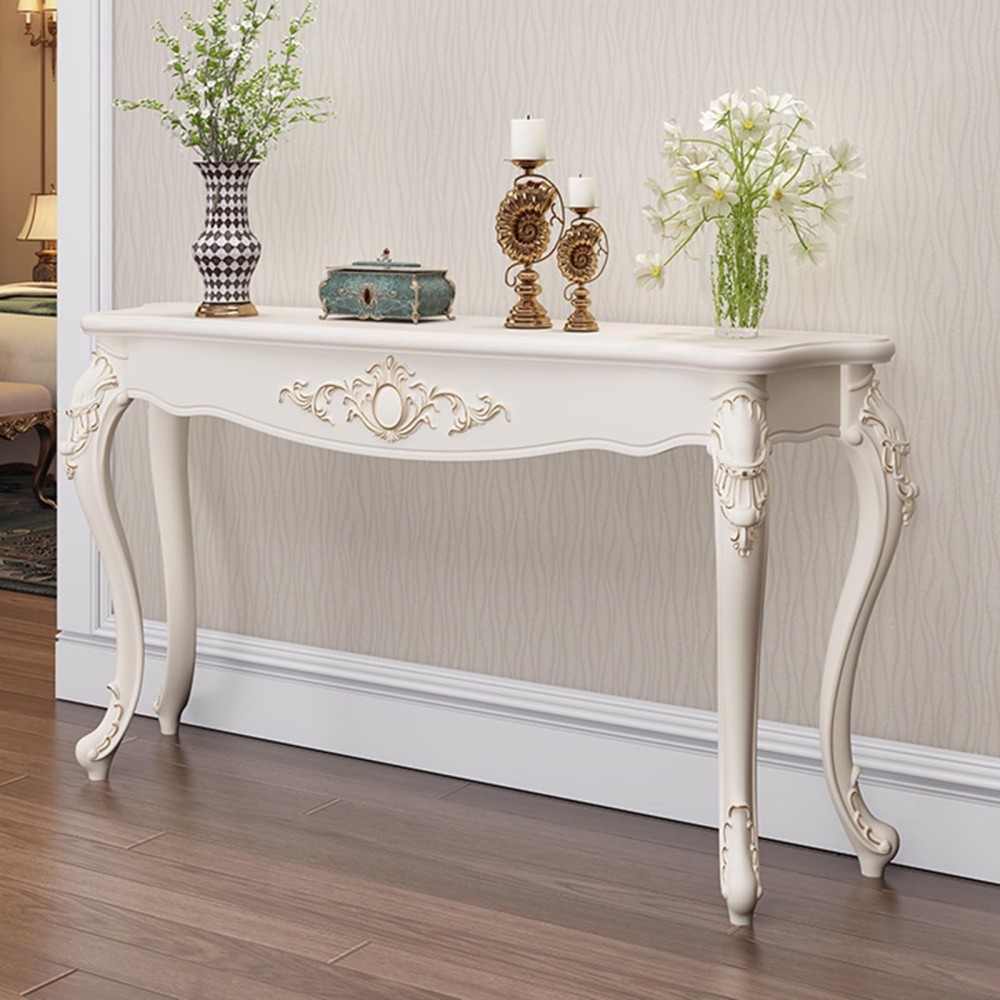 Yclty Vintage Entry Console Table - Victorian Style - Entryway Hallway Foyer Sofa Table With Legs - Decorative Furniture - Elegant Display (Size : 140X34X86Cm)