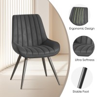 Nalupatio Modern Dining Chairs Set Of 4 Comfy Dining Room Chairs With Thick Cushions Upholstered Fabric Kitchen Side Chairs Wi