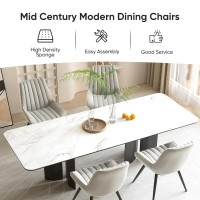 Nalupatio Modern Dining Chairs Set Of 4 Comfy Dining Room Chairs With Thick Cushions Upholstered Fabric Kitchen Side Chairs Wi