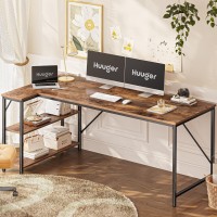 Huuger L Shaped Desk 63 Inches Computer Desk With Reversible Storage Shelves Gaming Desk Corner Desk Home Office Desks Writi