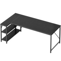 Huuger L Shaped Desk 63 Inches Computer Desk With Reversible Storage Shelves Gaming Desk Corner Desk Home Office Desks Writi