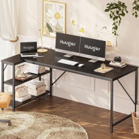 Huuger L Shaped Desk 63 Inches Computer Desk With Reversible Storage Shelves Gaming Desk Corner Desk Home Office Desks Writi