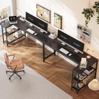 Huuger L Shaped Desk 63 Inches Computer Desk With Reversible Storage Shelves Gaming Desk Corner Desk Home Office Desks Writi