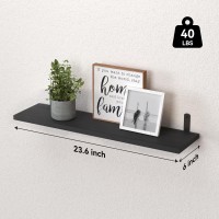 Wopitues Wood Floating Shelves Set Of 6 24 Inch Long Floating Shelves For Wall Decor Farmhouse Shelf For Bedroom Bathroom Sto