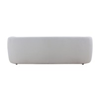 SSC SATISUNCASA Modern Minimalist Sofa for Living Room Lounge, Loveseat Couch with Soft Boucle Upholstered for Bedroom, Apartment, Home Office (White)