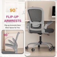 Office Chair Ergonomic Desk Chair With Adjustable Lumbar Support High Back Mesh Computer Chair With Flipup Armrestsbifma Pas