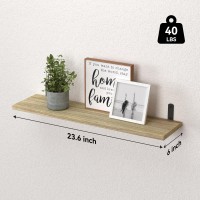 Wopitues Wood Floating Shelves Set Of 6 24 Inch Long Floating Shelves For Wall Decor Farmhouse Shelf For Bedroom Bathroom Sto