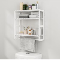 Galood Over The Toilet Storage Bathroom Organizers And Storage Shelves Adjustable 3 Tiers Floating Shelves For Wall Mounted Shel