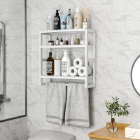 Galood Over The Toilet Storage Bathroom Organizers And Storage Shelves Adjustable 3 Tiers Floating Shelves For Wall Mounted Shel