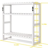 Galood Over The Toilet Storage Bathroom Organizers And Storage Shelves Adjustable 3 Tiers Floating Shelves For Wall Mounted Shel